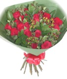 Deliver lovely long stemmed roses wrapped in cello - Click to enlarge